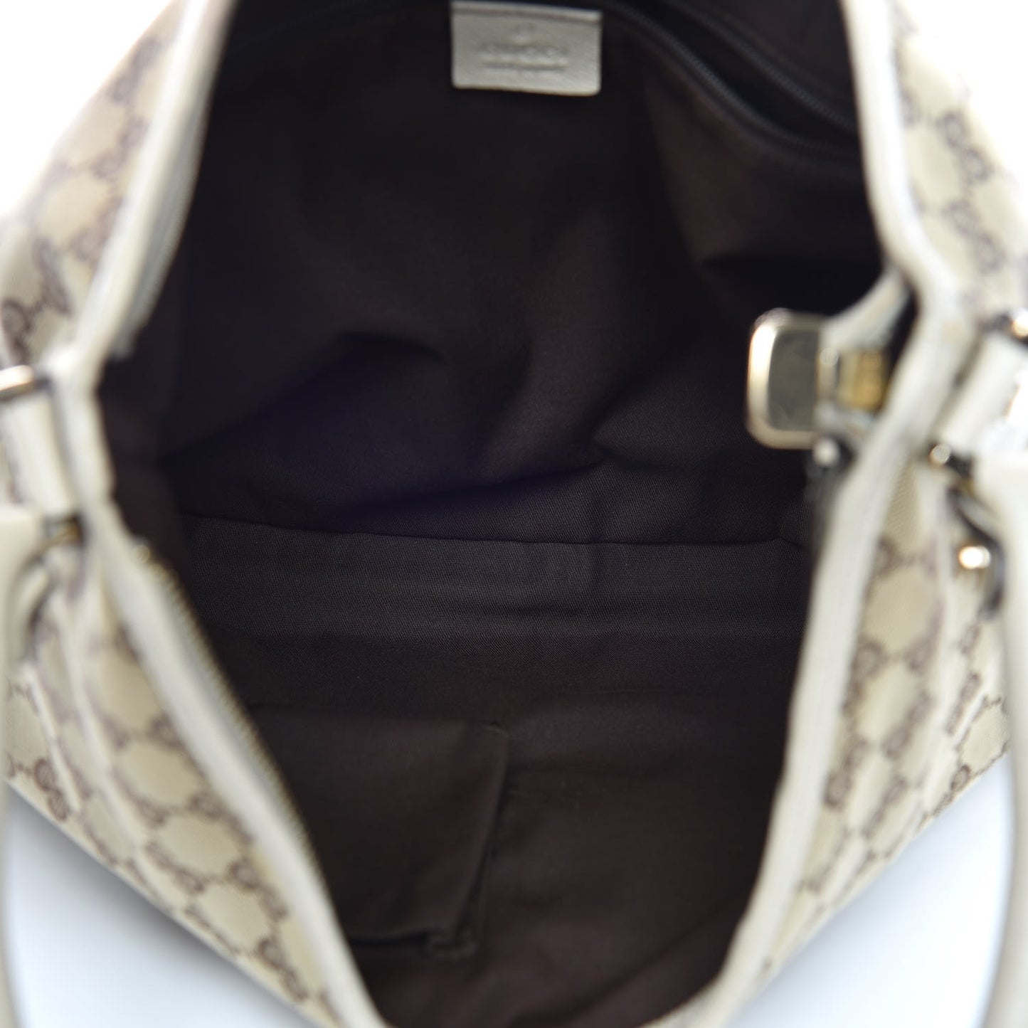 Monogram Large Abbey D Ring Hobo Off White