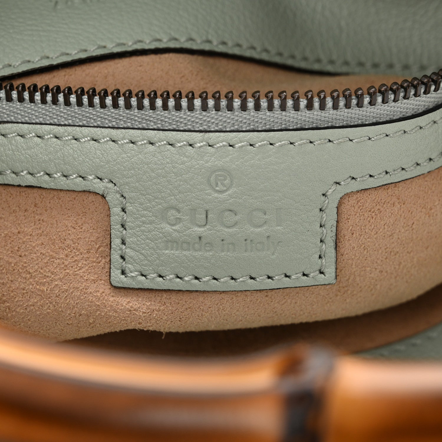 Gucci Softy Wonka Textured Dollar Calfskin Small Diana Shoulder Bag Pale Green 6 of 10