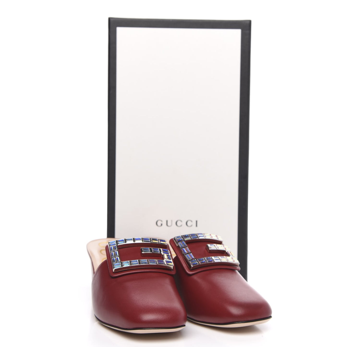 Malaga Kid Crystal Square G Madelyn Mules 36.5 Romantic Cerise