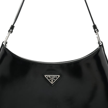 Prada Spazzolato Cleo Shoulder Bag Black 9 of 13