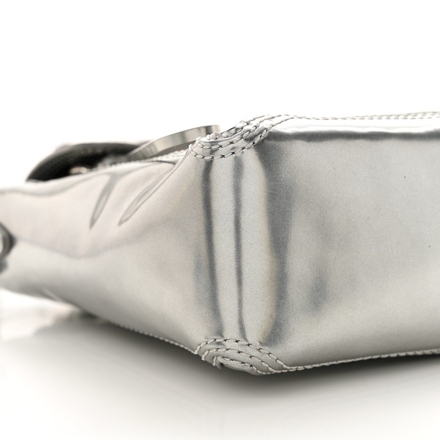 Metallic Calfskin Mini Pashli Satchel Metallic Tin