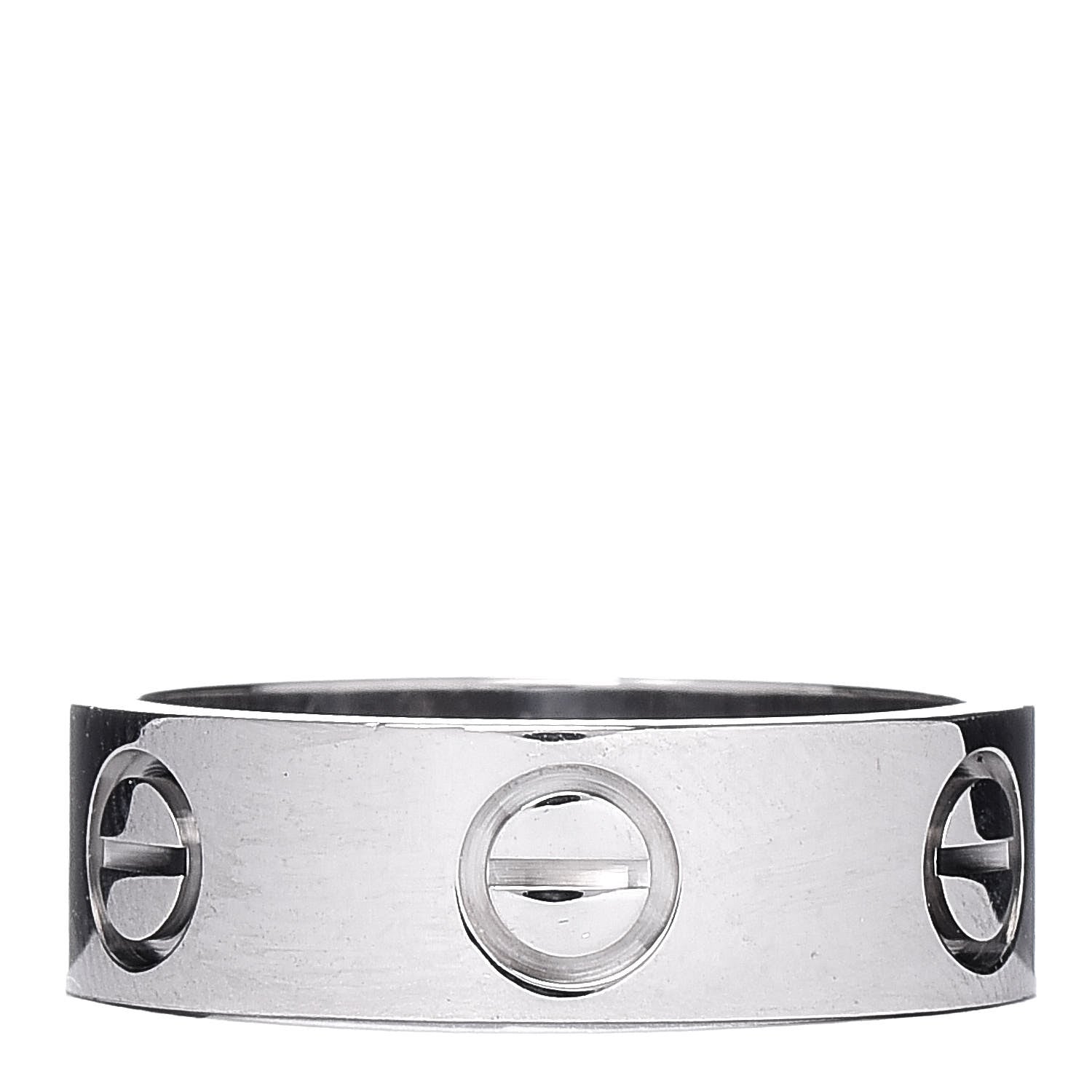 Cartier 18K White Gold 5.5mm LOVE Ring 48 4.5 3 of 4