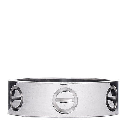 Cartier 18K White Gold 5.5mm LOVE Ring 48 4.5 3 of 4