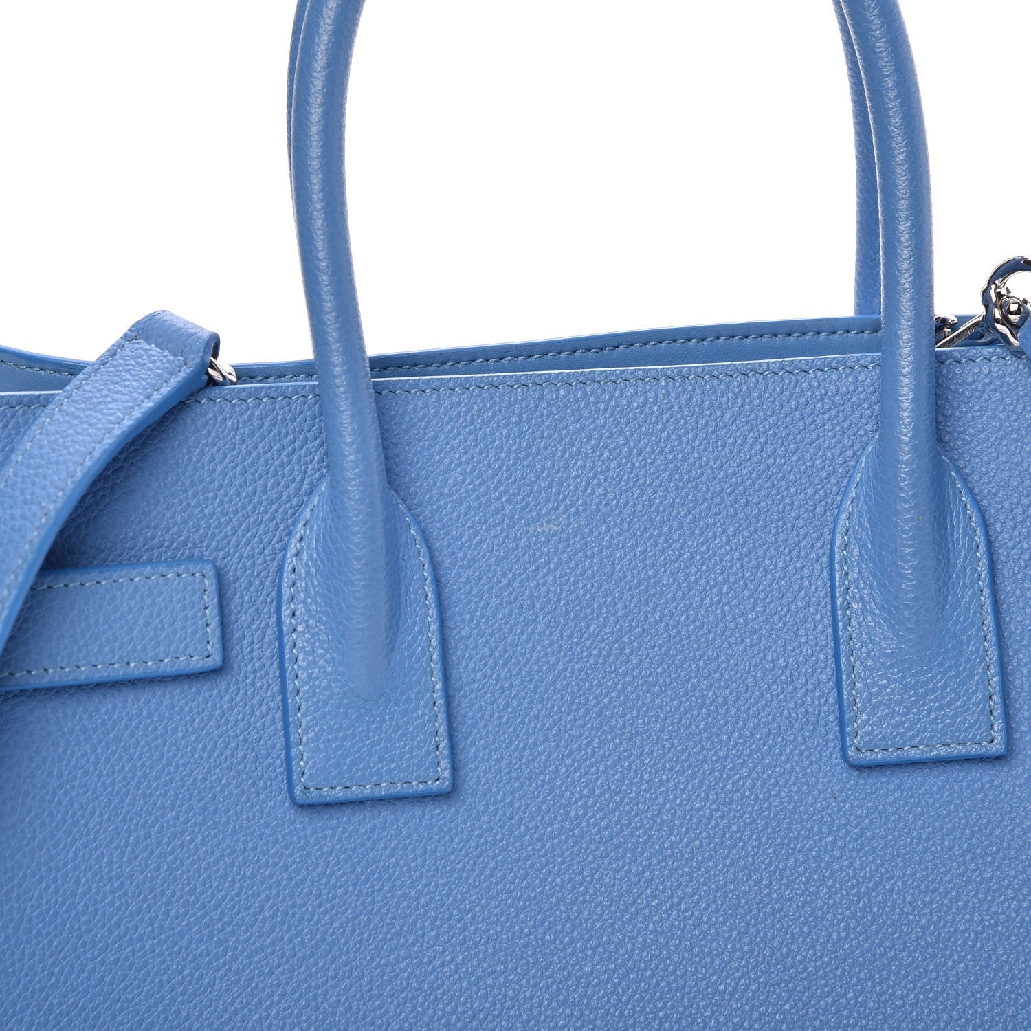 Saint Laurent Grained Calfskin Baby Sac De Jour Blue Clair 12 of 13