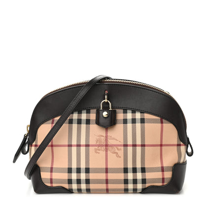 Burberry Haymarket Check Small Primrose Crossbody Bag Chocolate 1 of 9