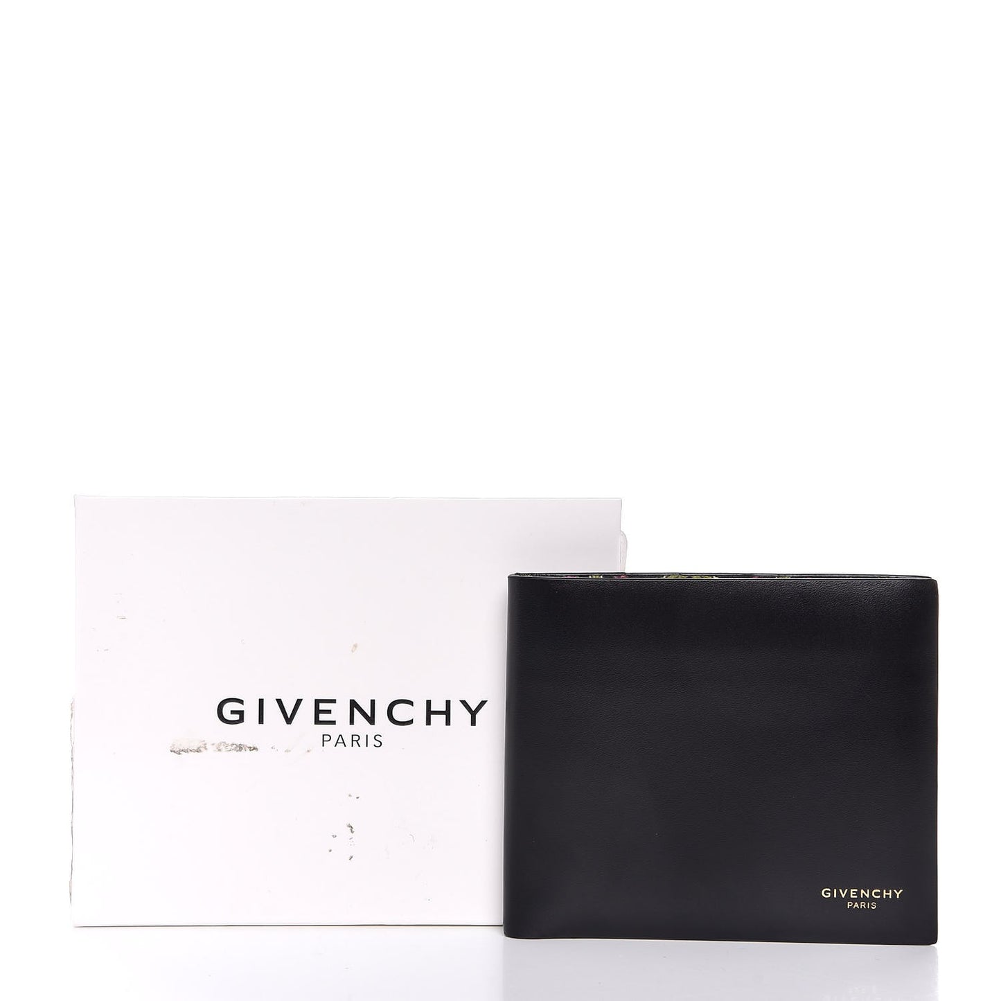 Calfskin Carpet Print Bi-Fold Wallet Black