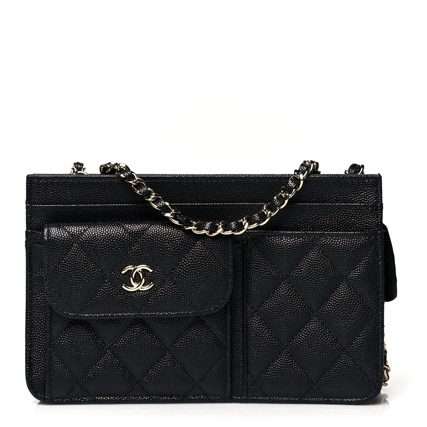 Chanel Caviar Quilted In & Out Chain Wallet Black 1 of 11
