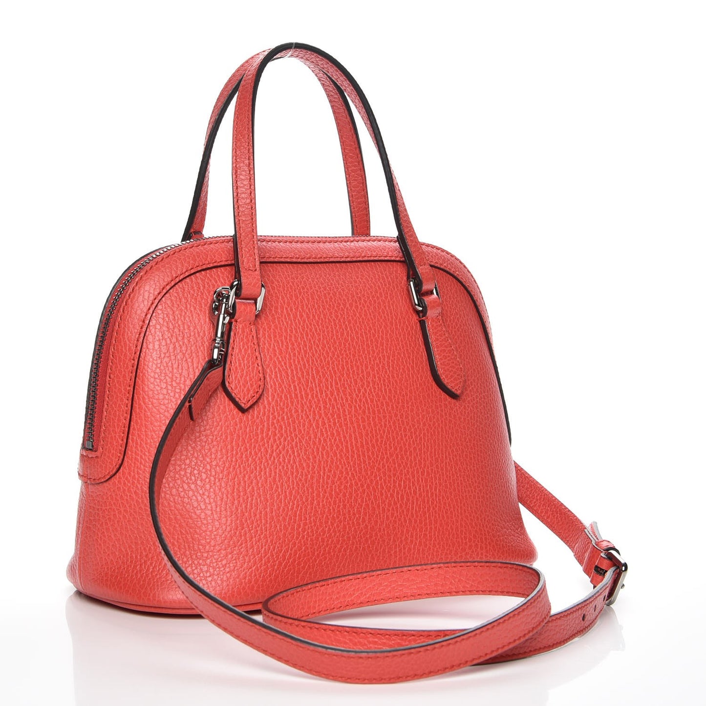 Calfskin Mini Dome Bag Sporting Red