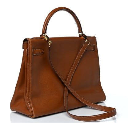 Hermes Courchevel Kelly Retourne 32 Gold 3 of 18