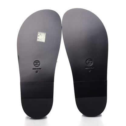 Chanel Grained Calfskin Velcro Dad Sandals 37 Black 6 of 10