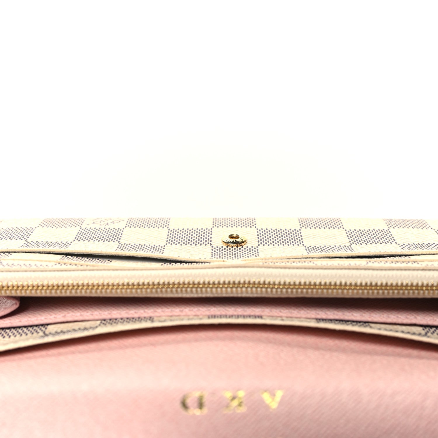 Louis Vuitton Damier Azur Emilie Wallet Rose Ballerine 8 of 11