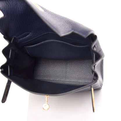 Hermes Togo Kelly Ado Backpack Bleu Nuit 12 of 32