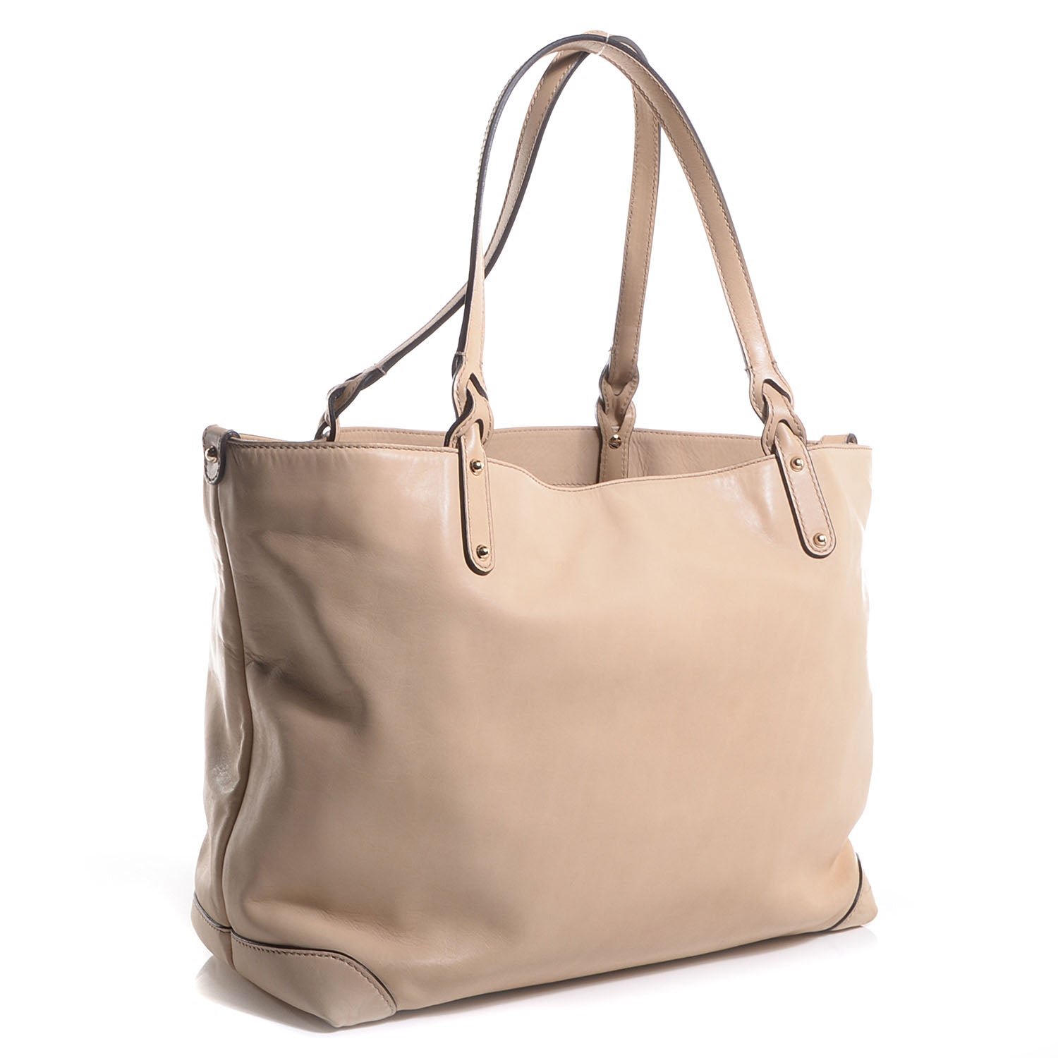 Gucci Leather Medium Craft Tote Khaki 3 of 8