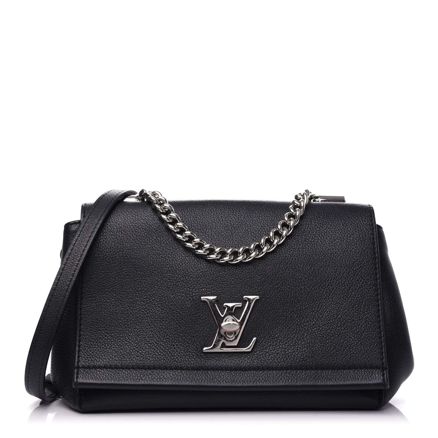 Louis Vuitton Calfskin Lockme II Chain Bag BB Black 1 of 8