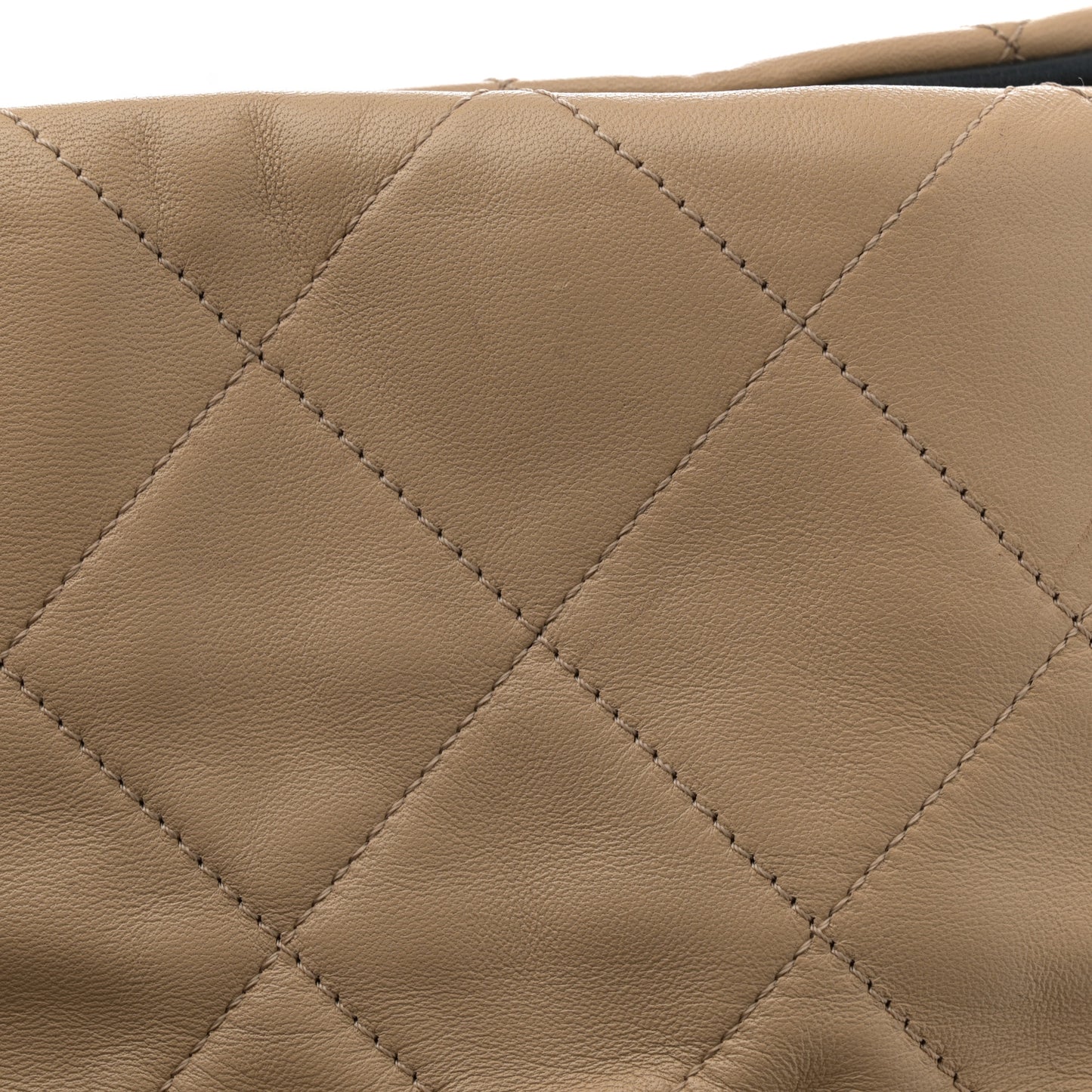 Lambskin Quilted Large CC Shopping Tote Black Rose Clair
