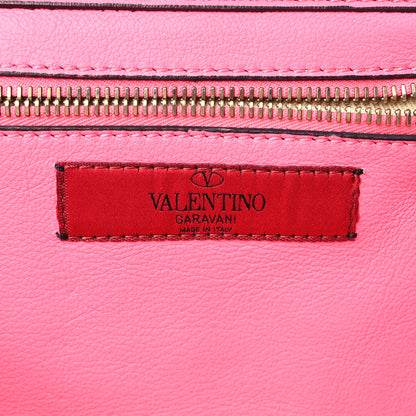 Valentino Garavani Vitello Small Rockstud Tote Fuxia Fluo 6 of 10