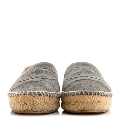Chanel Striated Suede Espadrilles 37 Dark Grey 3 of 12