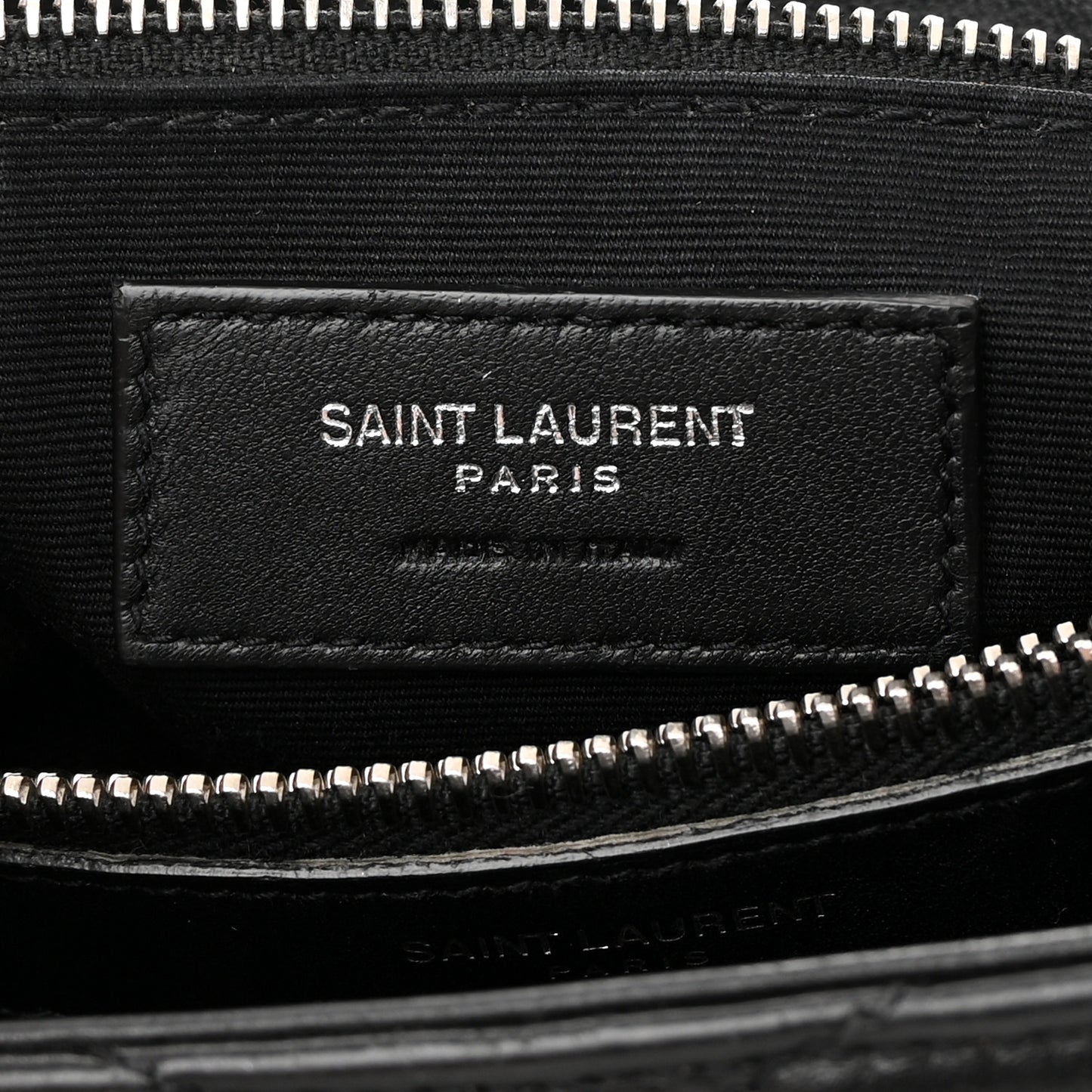 Calfskin Y Quilted Monogram Medium Loulou Satchel Black