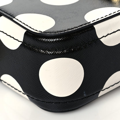 Marc Jacobs Saffiano The Dot Snapshot Camera Bag Black White 10 of 11