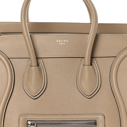 Celine Drummed Calfskin Mini Luggage Dune 7 of 11