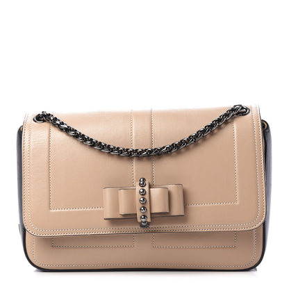 Christian Louboutin Soft Calfskin Small Sweety Charity Shoulder Bag Nude Black 1 of 9