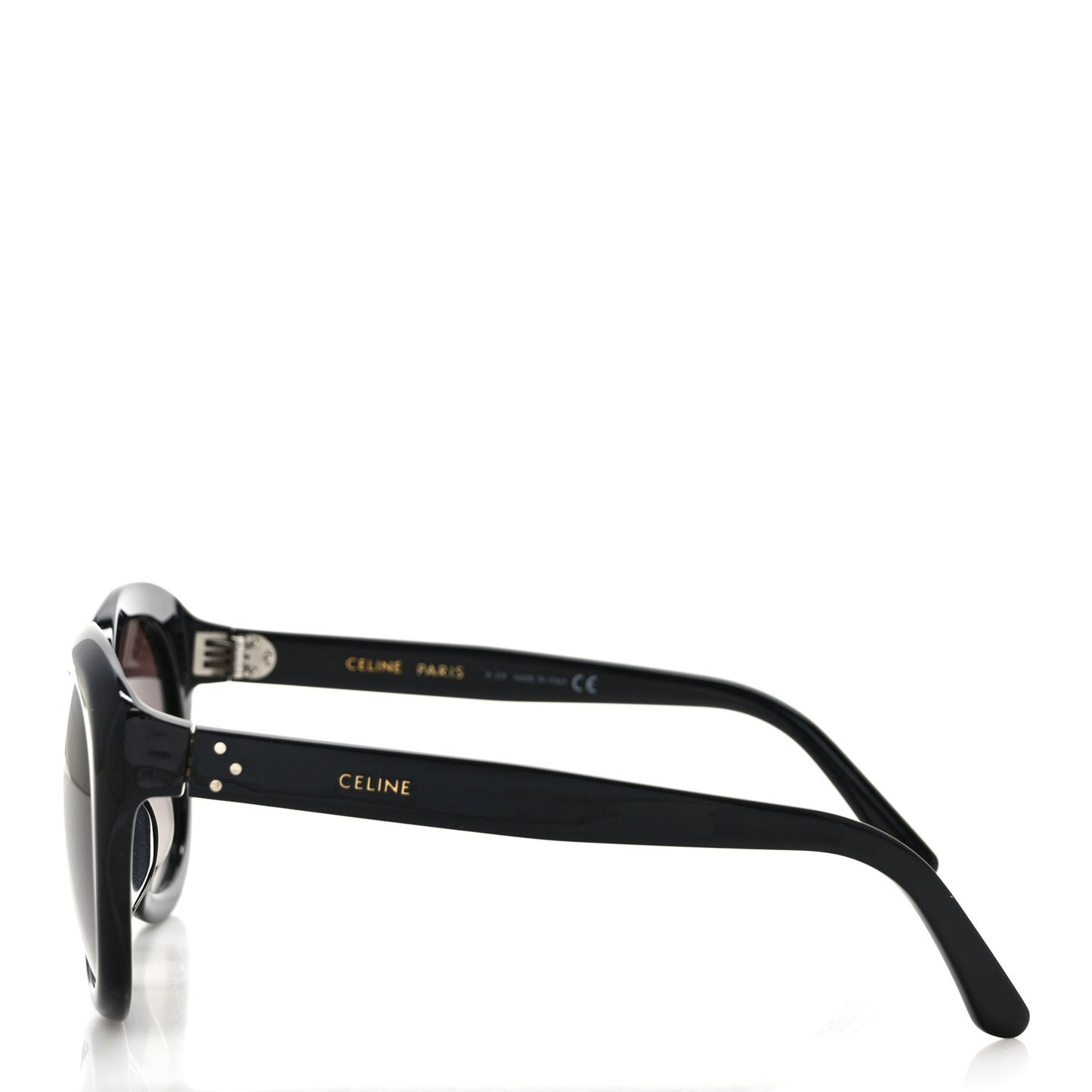 Acetate Round Sunglasses CL40071F Black