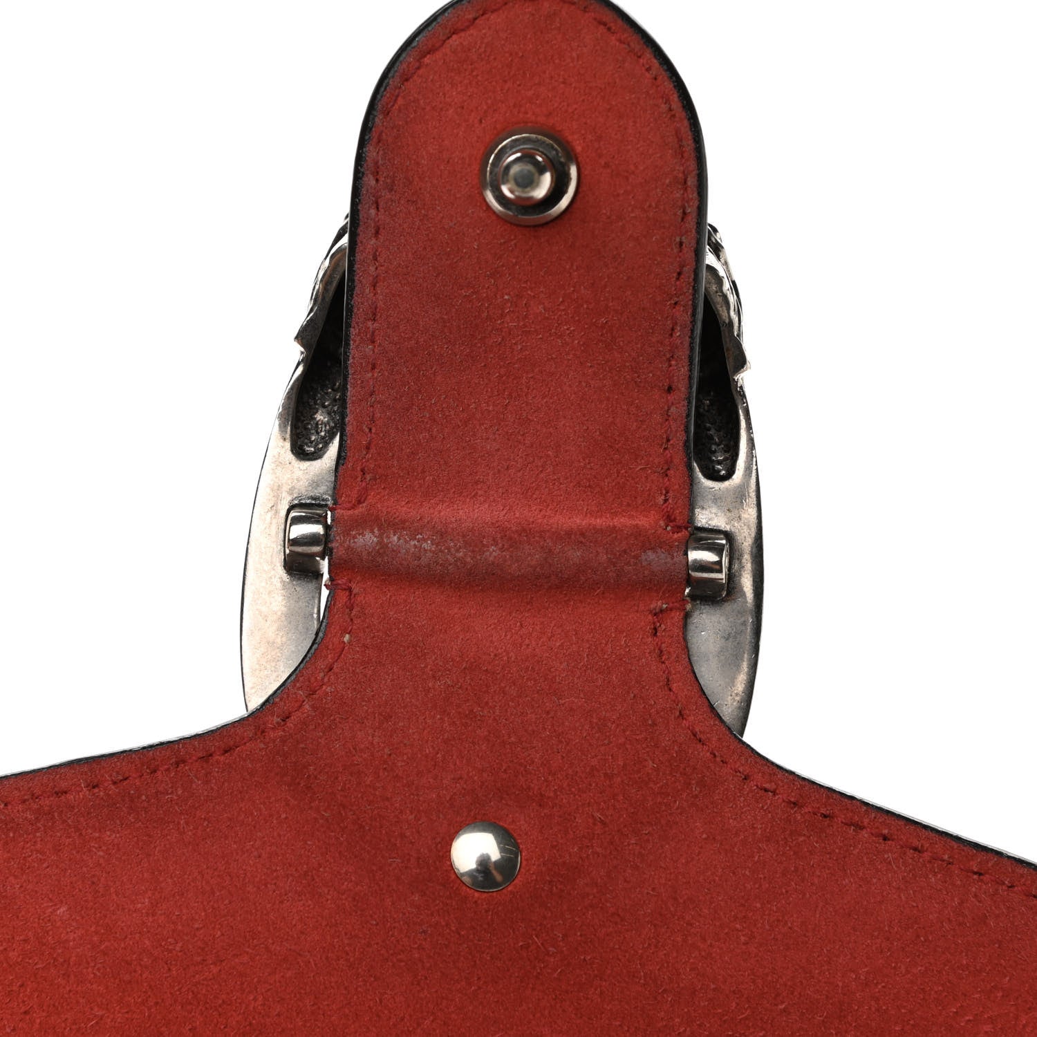 Gucci GG Supreme Monogram Suede Small Dionysus Shoulder Bag Beige Ebony Vulcanic Red 15 of 18
