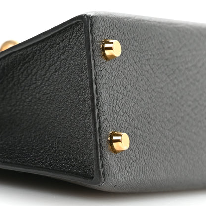 Hermes Chevre Mysore Horseshoe Mini Kelly Sellier 20 Black 9 of 11