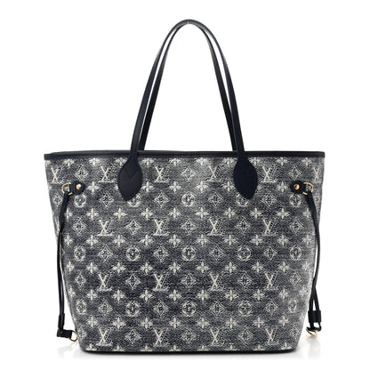 Louis Vuitton Monoglam Neverfull MM Blue 1 of 11