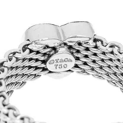 Tiffany White Gold Diamond Somerset Mesh Heart Ring 51 5.75 4 of 4
