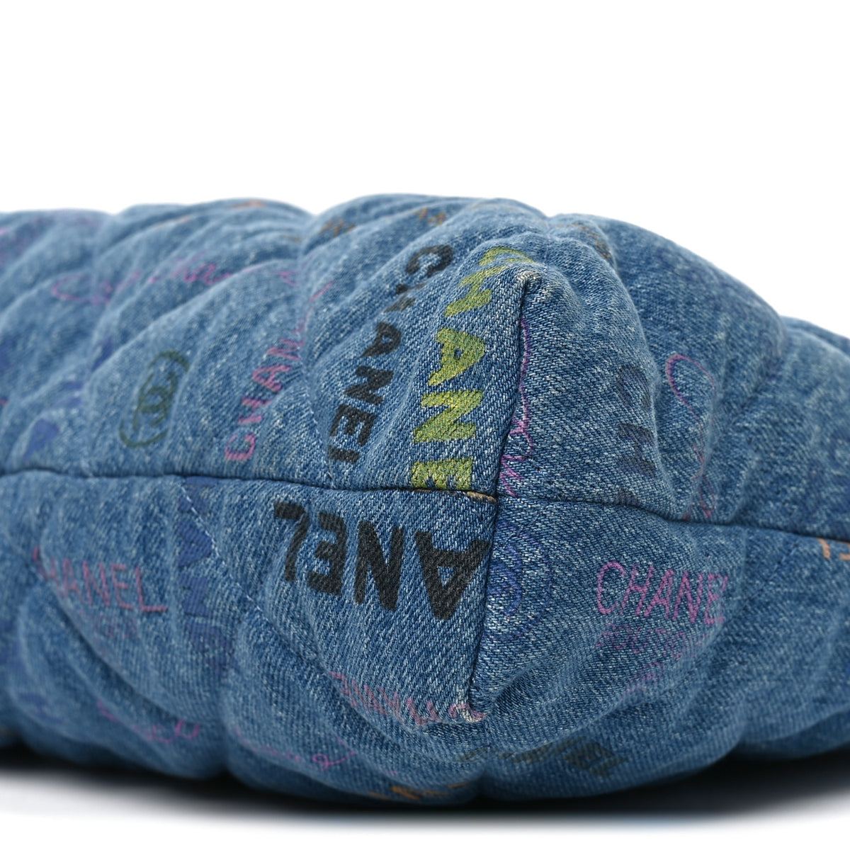 Denim Quilted Denim Mood Maxi Shopping Bag Blue Multicolor