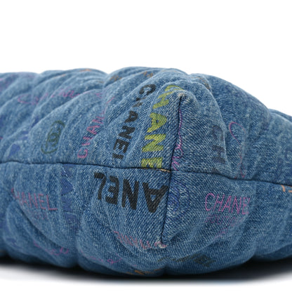 Chanel Denim Quilted Denim Mood Maxi Shopping Bag Blue Multicolor 10 of 10
