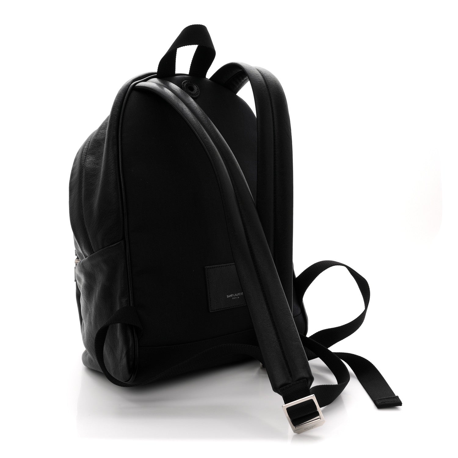 Saint Laurent Sheepskin Love Appliqué Mini City Backpack Black 2 of 10