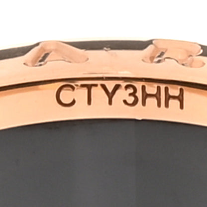 Bulgari 18K Rose Gold Black Ceramic B.Zero1 Two-Band Ring 52 6 5 of 6