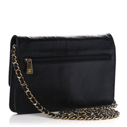 Chanel Caviar Timeless CC Wallet On Chain WOC Black 3 of 18