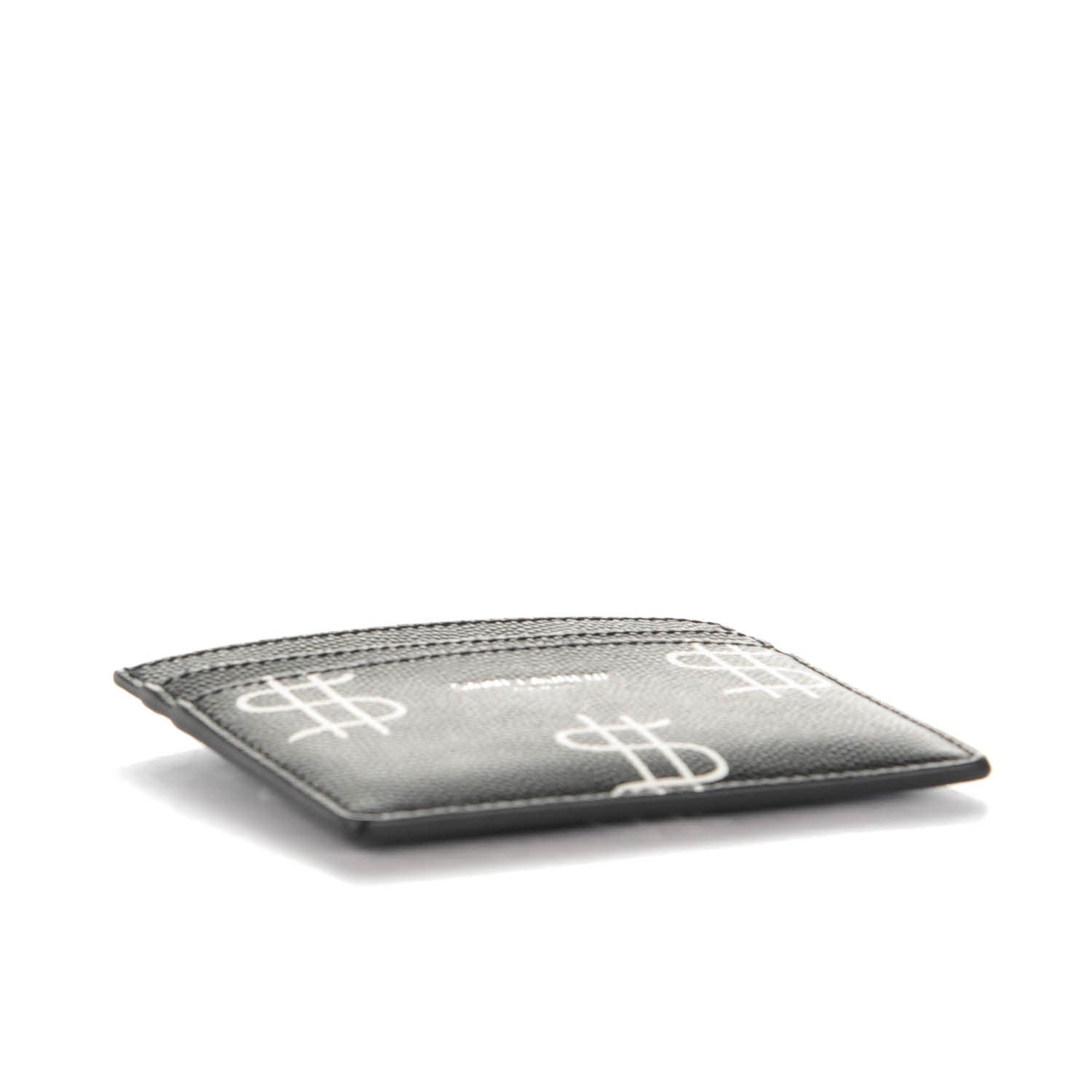 Saint Laurent Grain de Poudre Dollar Print Card Holder Black 4 of 7