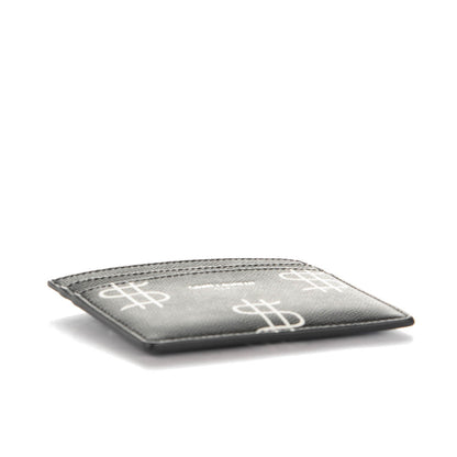 Saint Laurent Grain de Poudre Dollar Print Card Holder Black 4 of 7