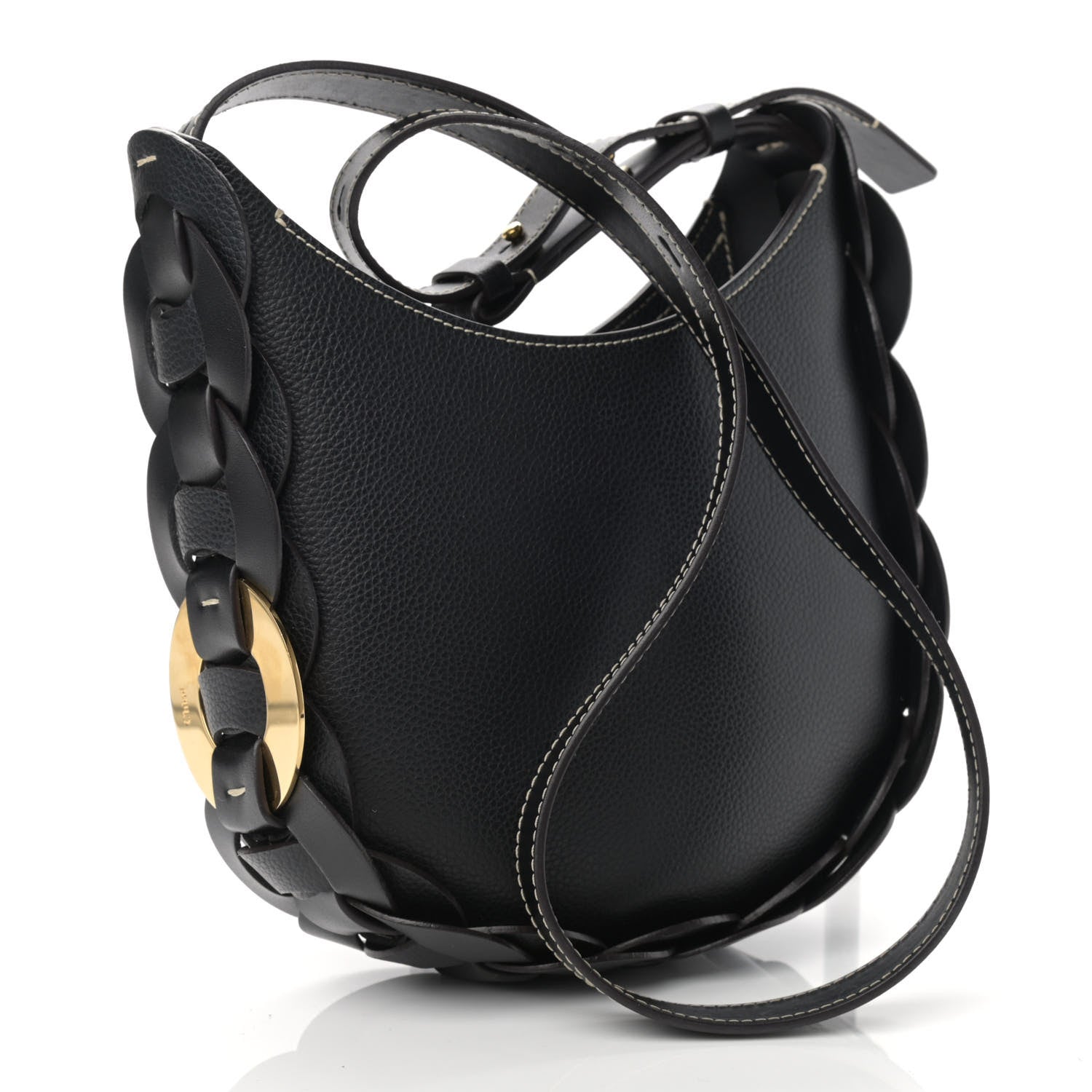 Chloe Small Grain Smooth Calfskin Small Darryl Hobo Black 3 of 12
