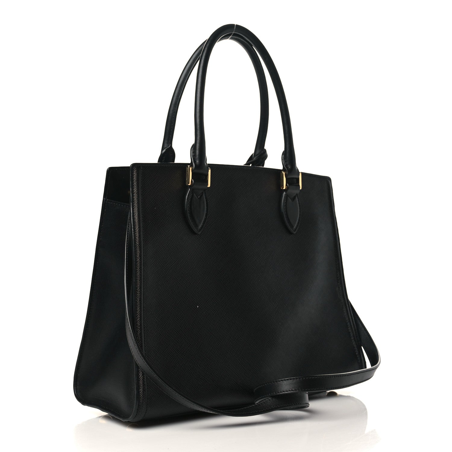 Prada Saffiano Soft Calfskin Large Tote Black 4 of 9
