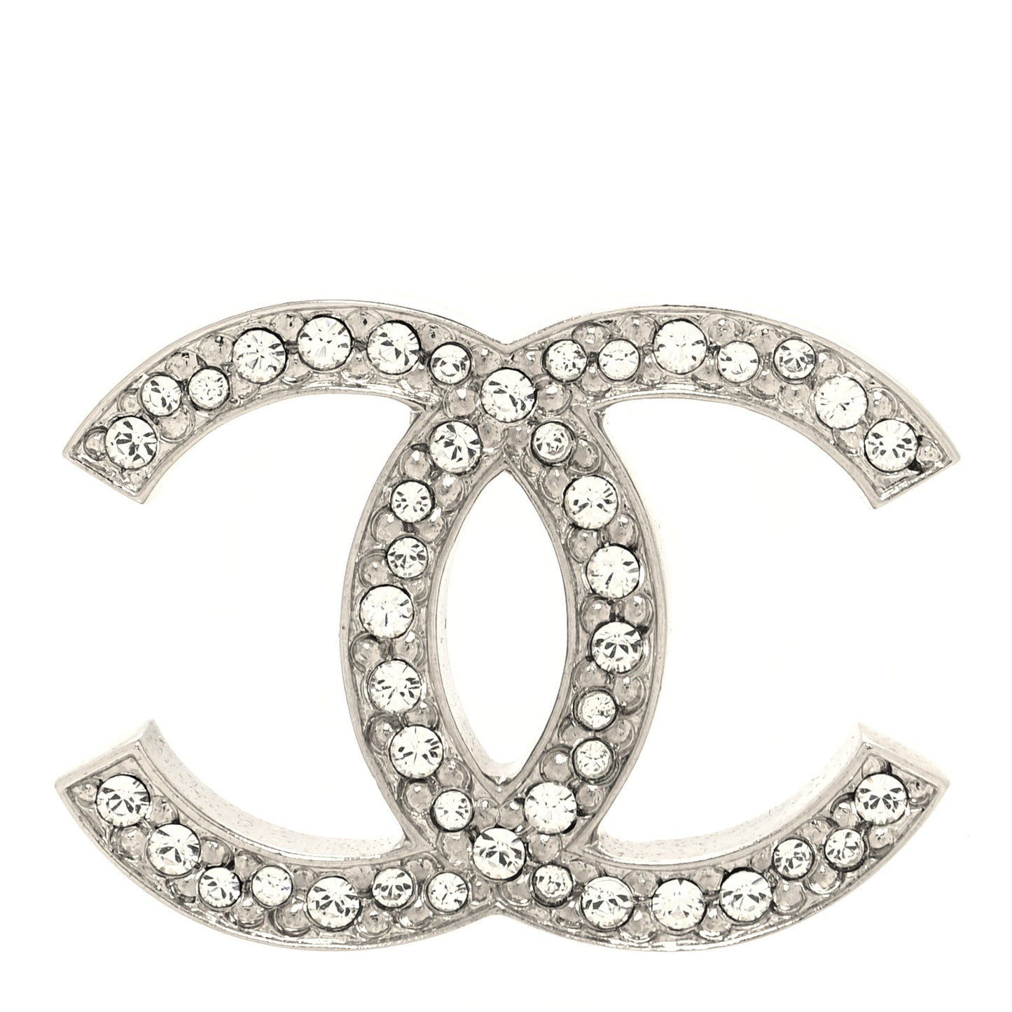 Crystal CC Brooch Silver