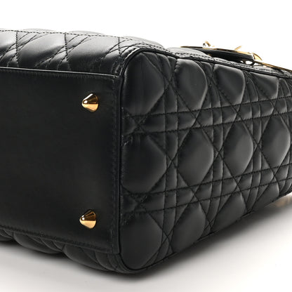 Christian Dior Lambskin Cannage Medium Lady Dior Black 10 of 10