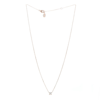 Cartier 18K Pink Gold Diamond .18ct C De Pendant Necklace 3 of 5