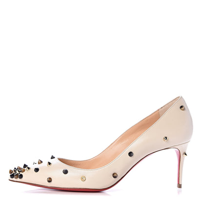 Christian Louboutin Kid Degraspike 70 Pumps 37 White Ivory Pop Corn 1 of 9