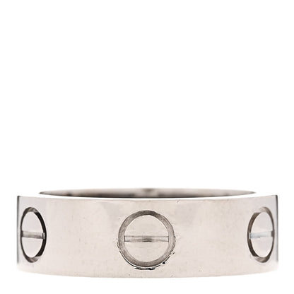Cartier 18K White Gold 5.5mm LOVE Ring 50 5.25 1 of 4