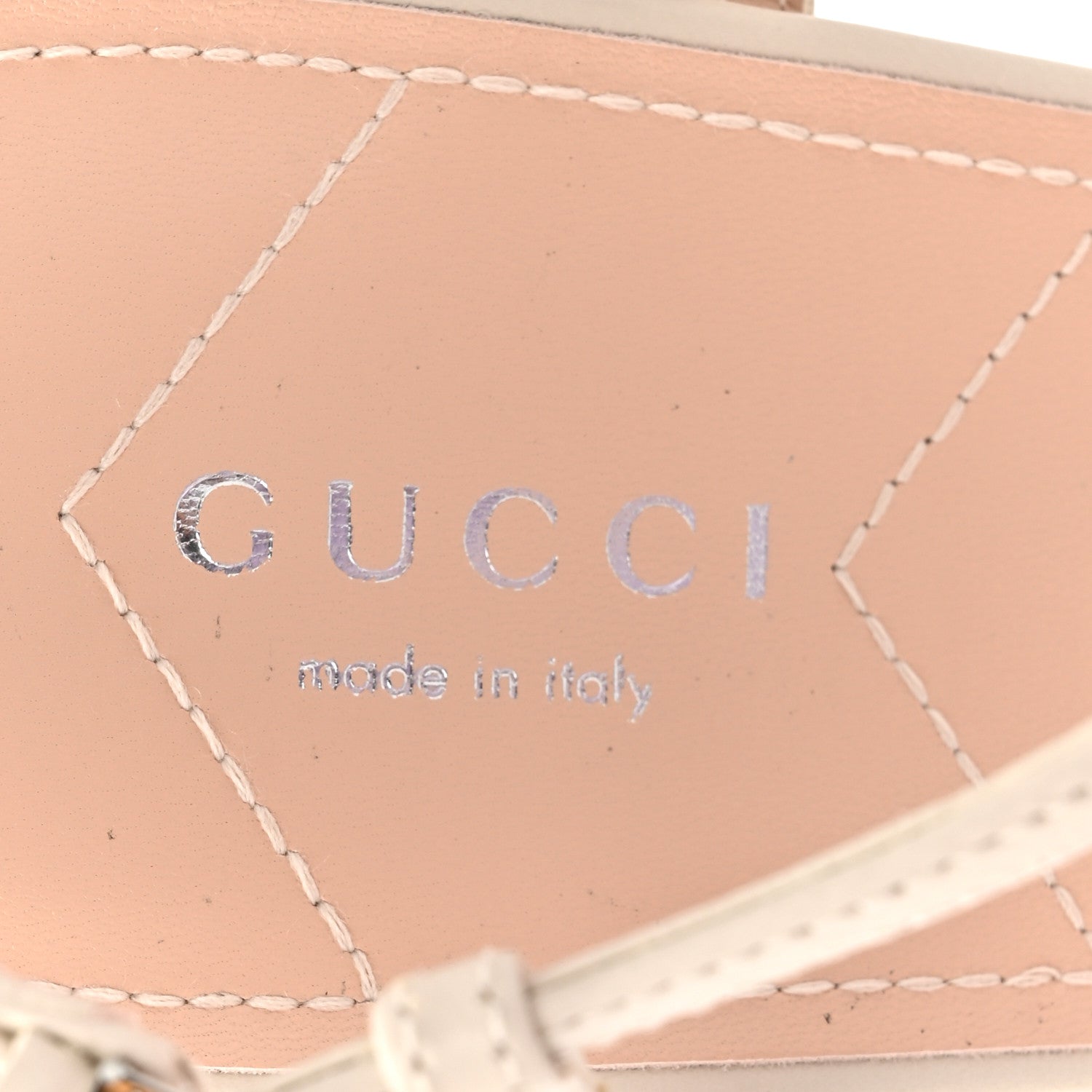 Gucci Nappa Charlotte Petite GG 55mm Slingback Pumps 41 New Mystic White 8 of 12