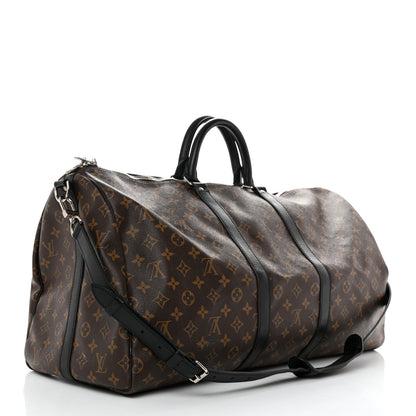 Louis Vuitton Monogram Macassar Keepall Bandouliere 55 3 of 13