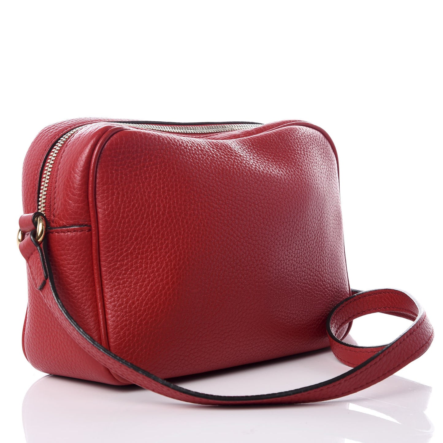 Pebbled Calfskin Small Soho Disco Bag Tabasco Red