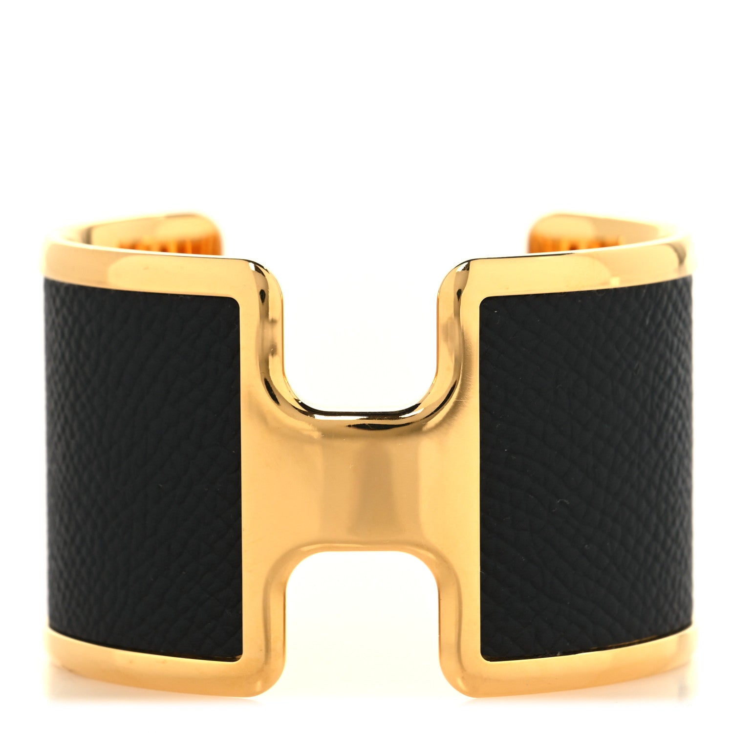 Hermes Epsom Olympe Cuff Bracelet Black 1 of 4