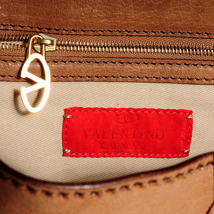 Valentino Garavani Vitello Bow Shoulder Bag Brown 6 of 6