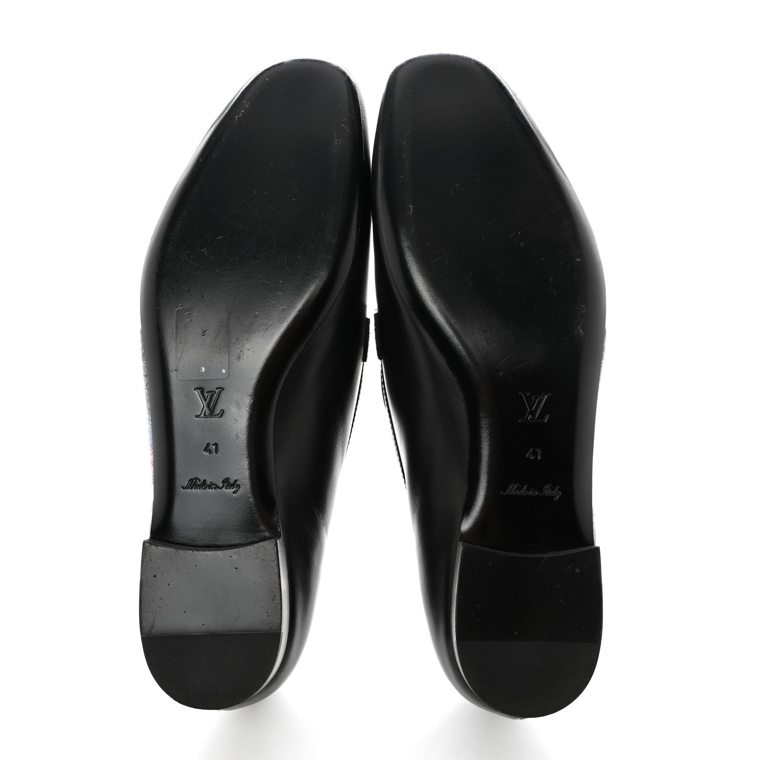 Louis Vuitton Calfskin Flowers Upper Case Flat Loafer 41 Black Multicolor 5 of 11